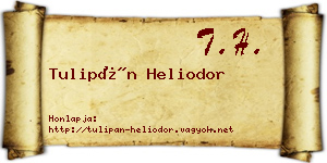 Tulipán Heliodor névjegykártya